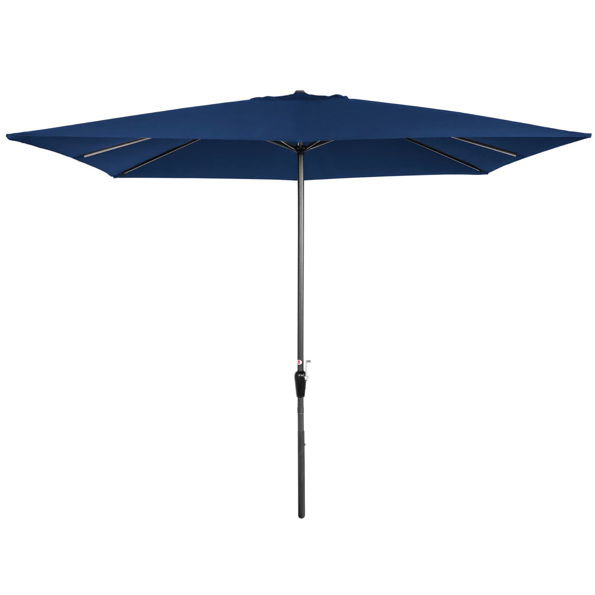 Rectangular Patio Umbrella w/ Easy Crank, UV-Resistant Fabric - 8x11ft
