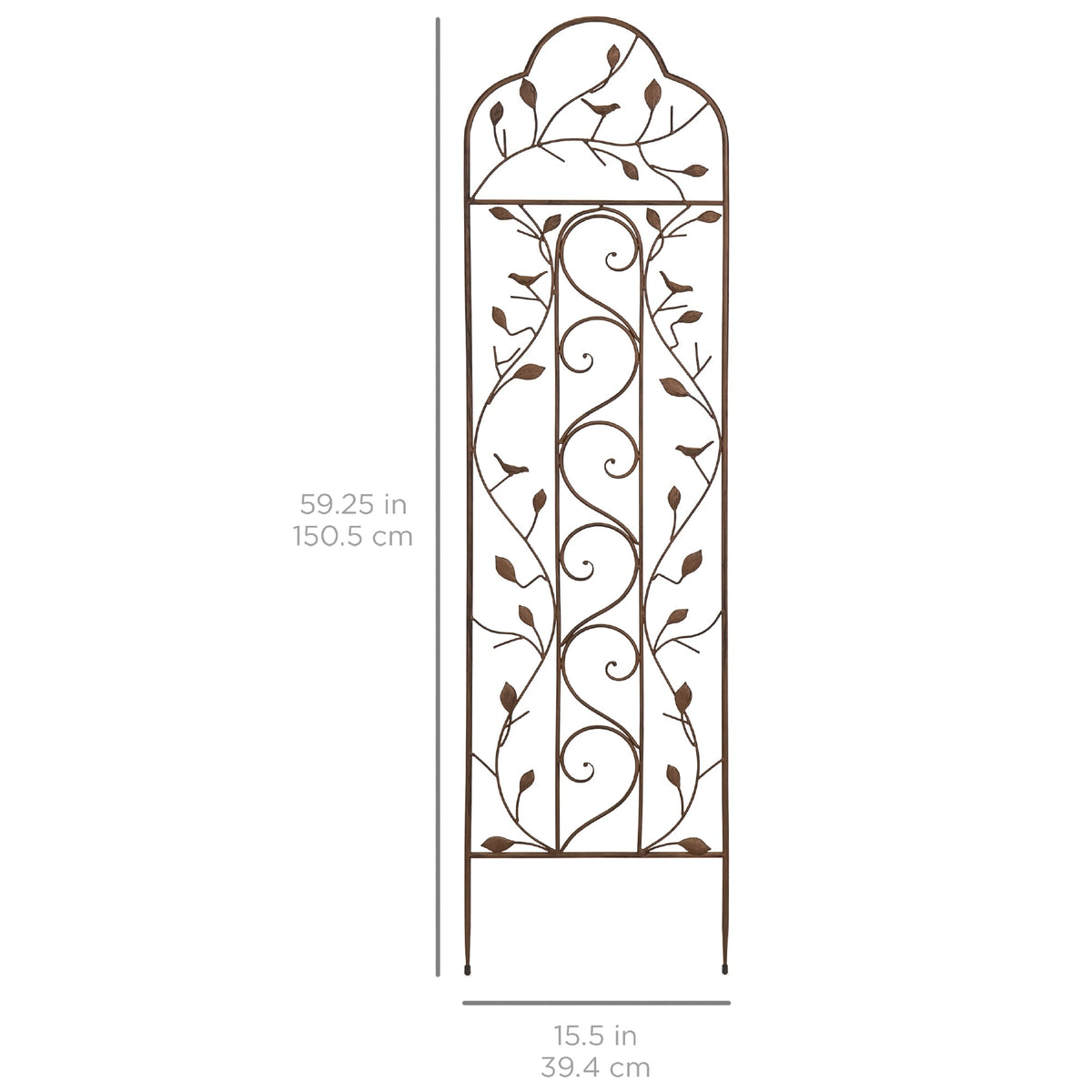 Set of 2 Iron Arched Garden Trellis
