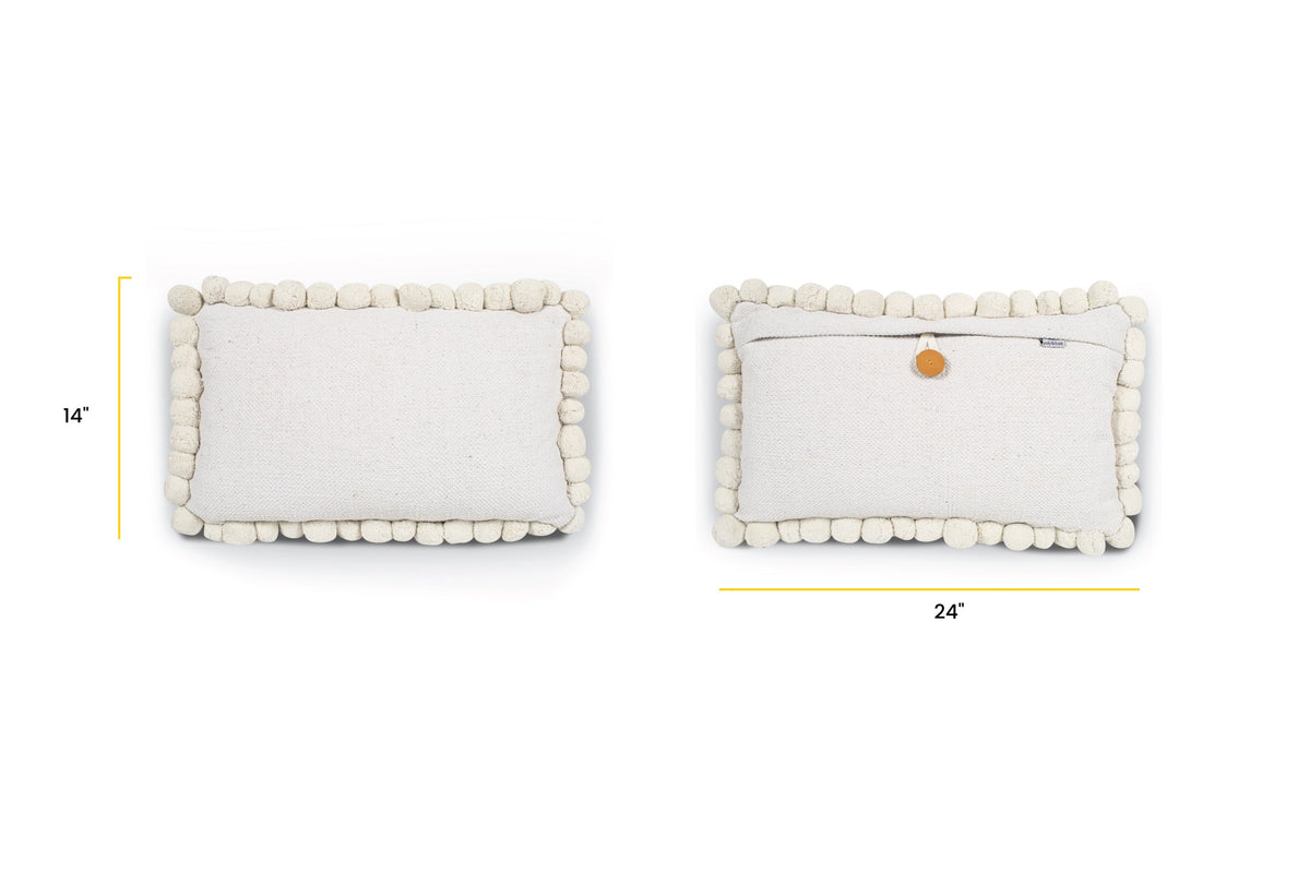 Pom Rectangular Throw Pillow