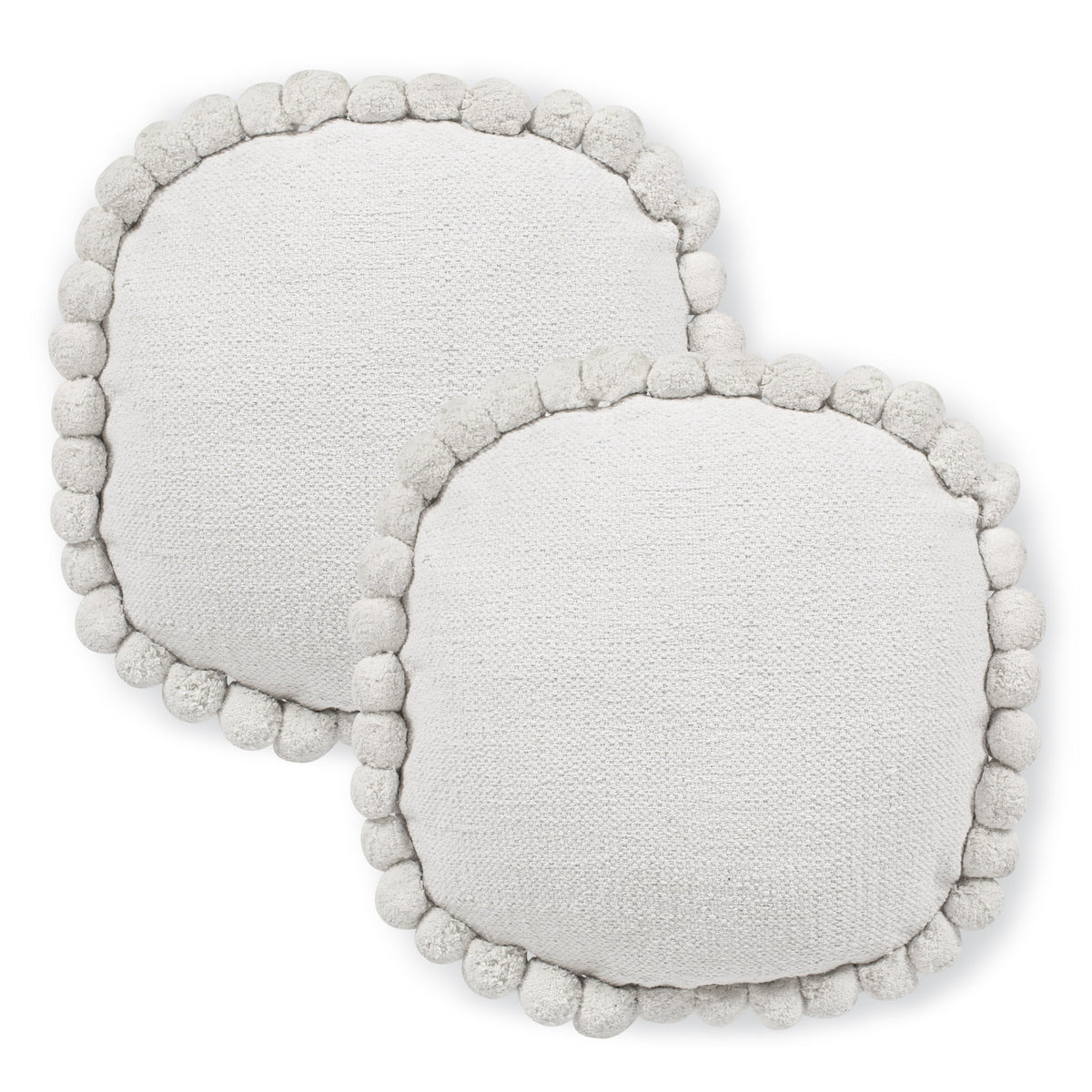 Pom Round Throw Pillow
