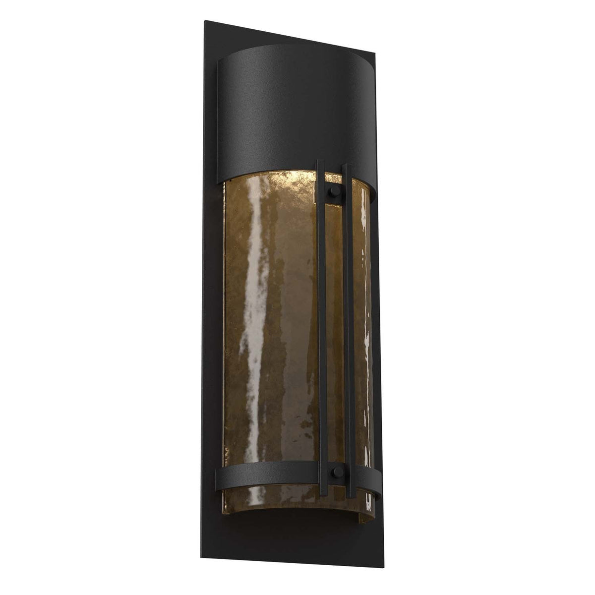Half Round Outdoor Wall Sconce with Metalwork