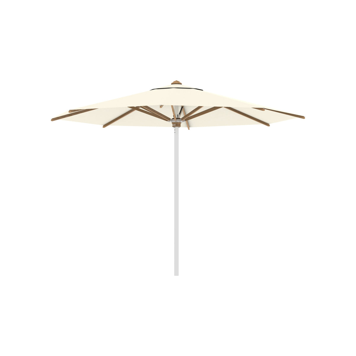 Shady Round Umbrella with Teak Ribs